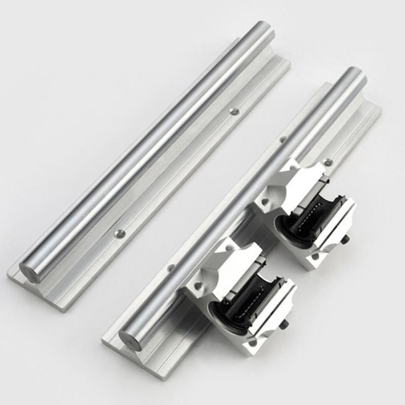 China Manufacture CK45 With Aluminum Bracket SBR TBR Shaft 3mm 4mm 6mm 8mm 12mm 16 mm Linear Guide Rail&Block Sliding Rail Linear Guideway Linear Motion Shaft With Slider